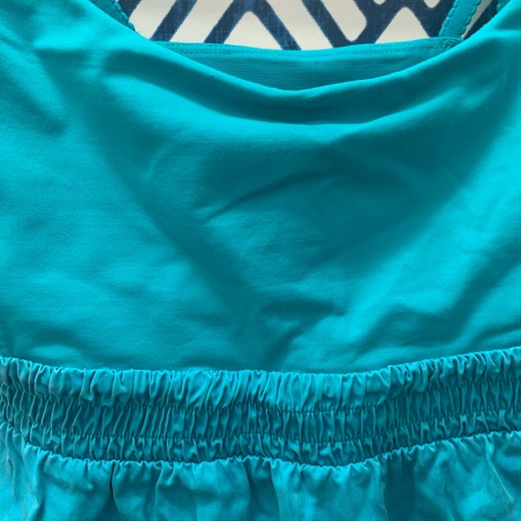 Lululemon Blue Ruffled Workout Tank - Picture 2 of 5